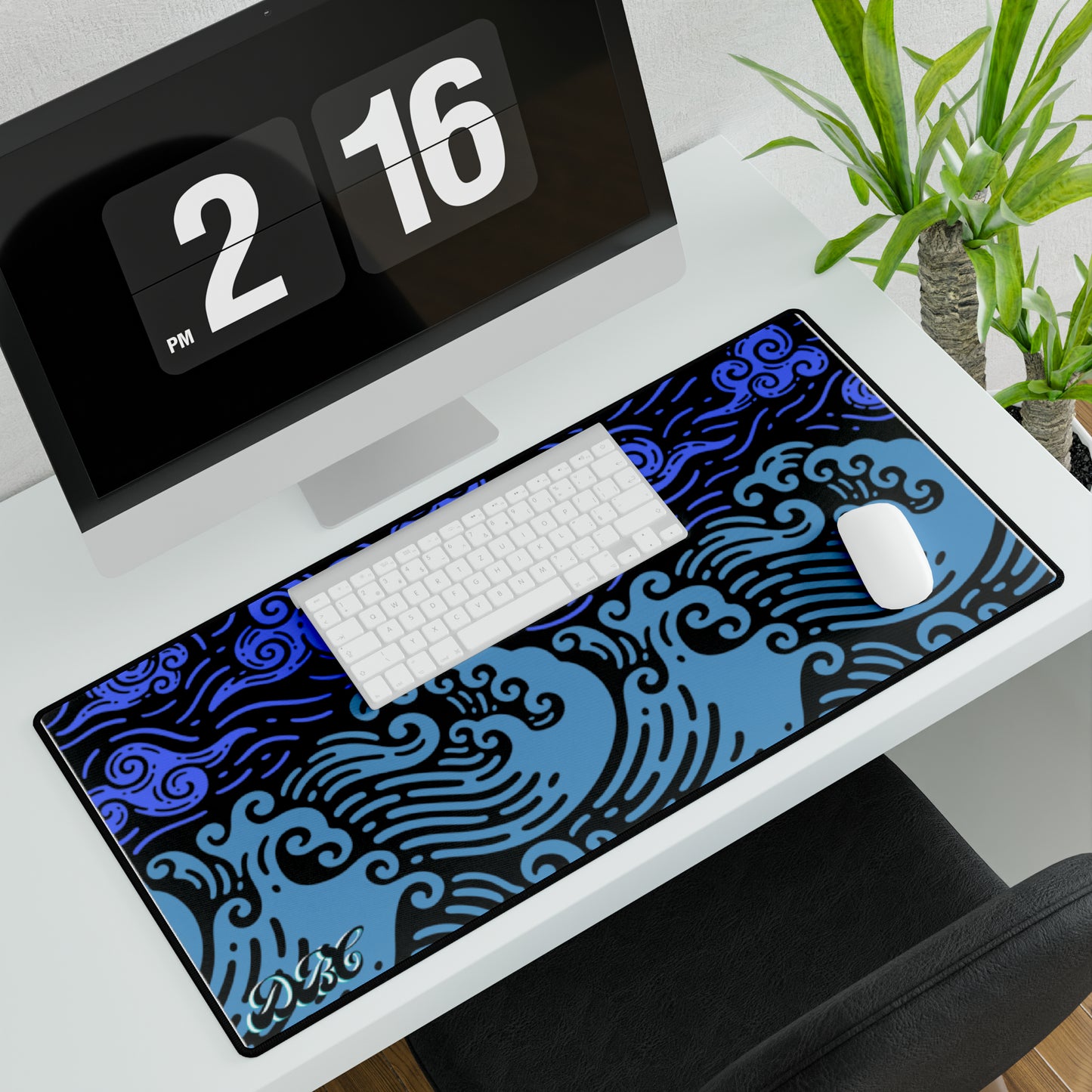 Blue waves Mouse Pad Large 32x entries 🎟️