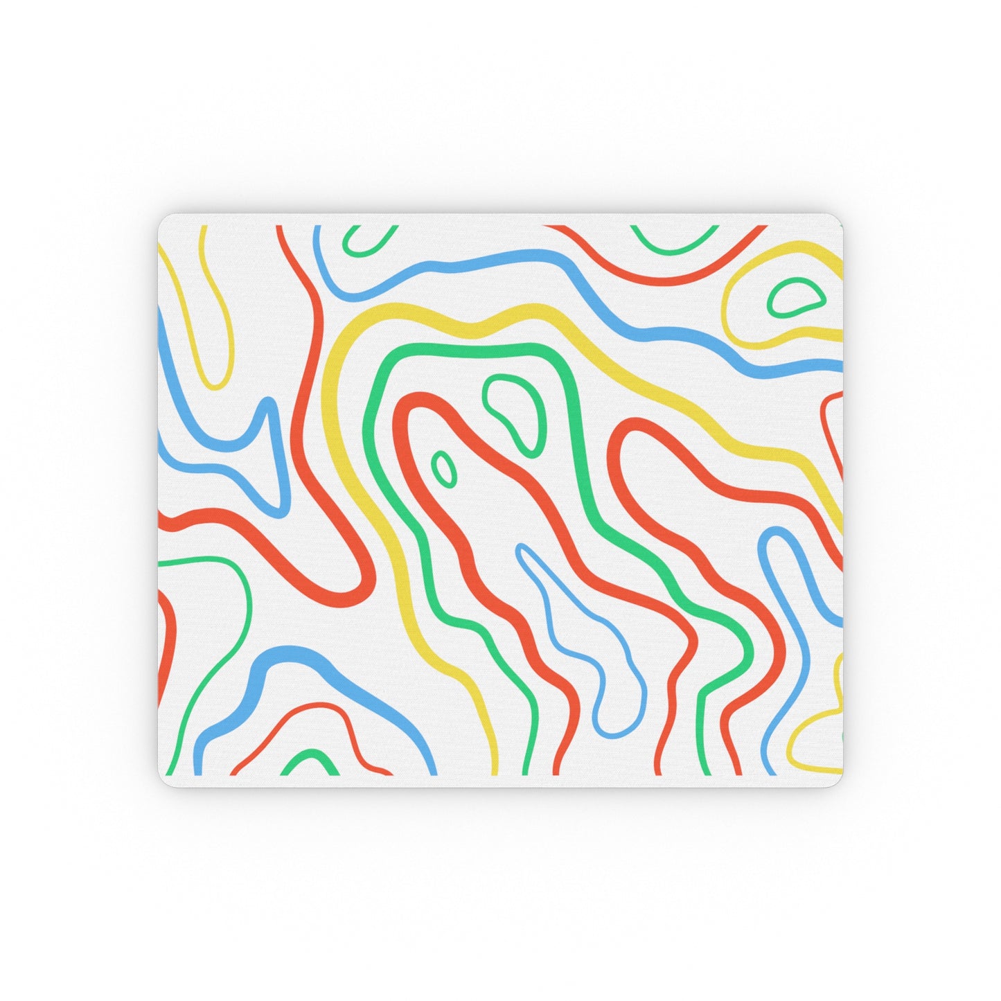 Rainbow Topo Simple Mouse Pad Small 18x entries 🎟️