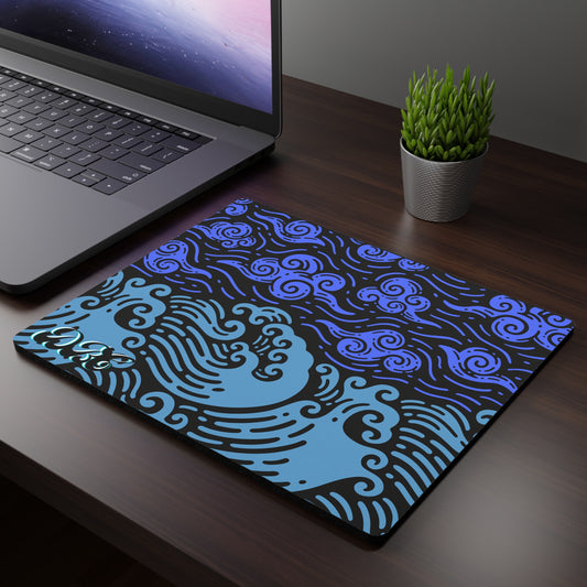 Blue waves Mouse Pad Small 18x entries 🎟️