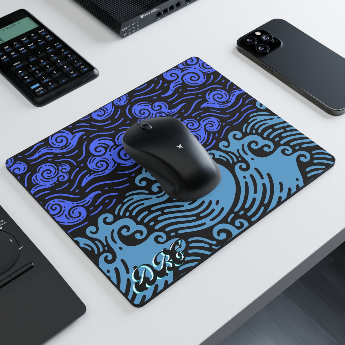 Blue waves Mouse Pad Small 18x entries 🎟️